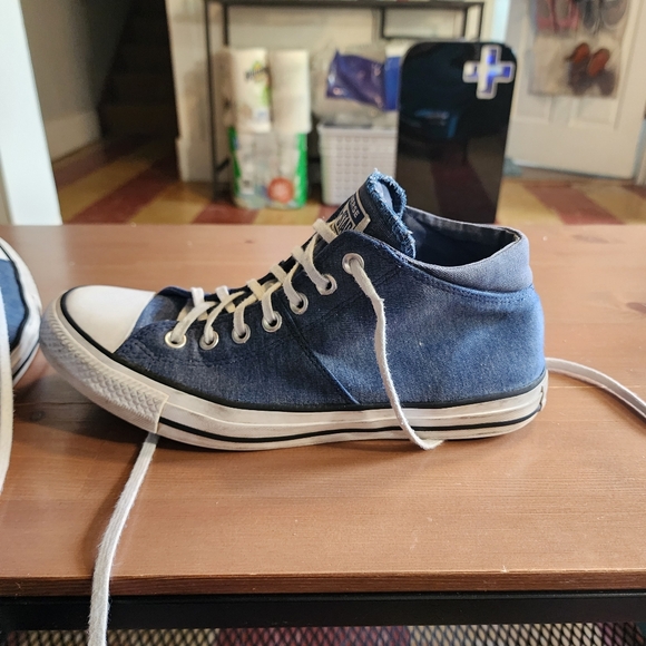 Converse Navy High-Tops with White Accents - Picture 6 of 6